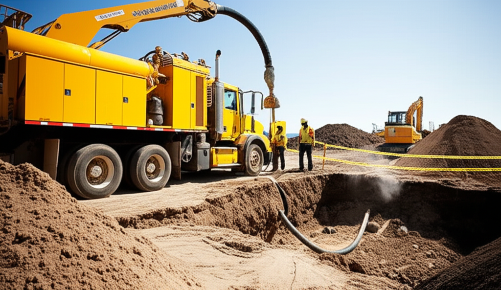 Hydrovac excavation in Grande Prairie
